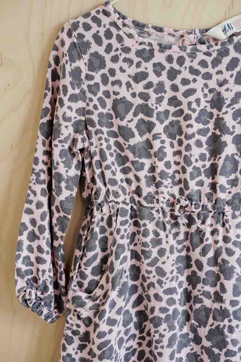 Pink Animal Print Dress: 3-4T