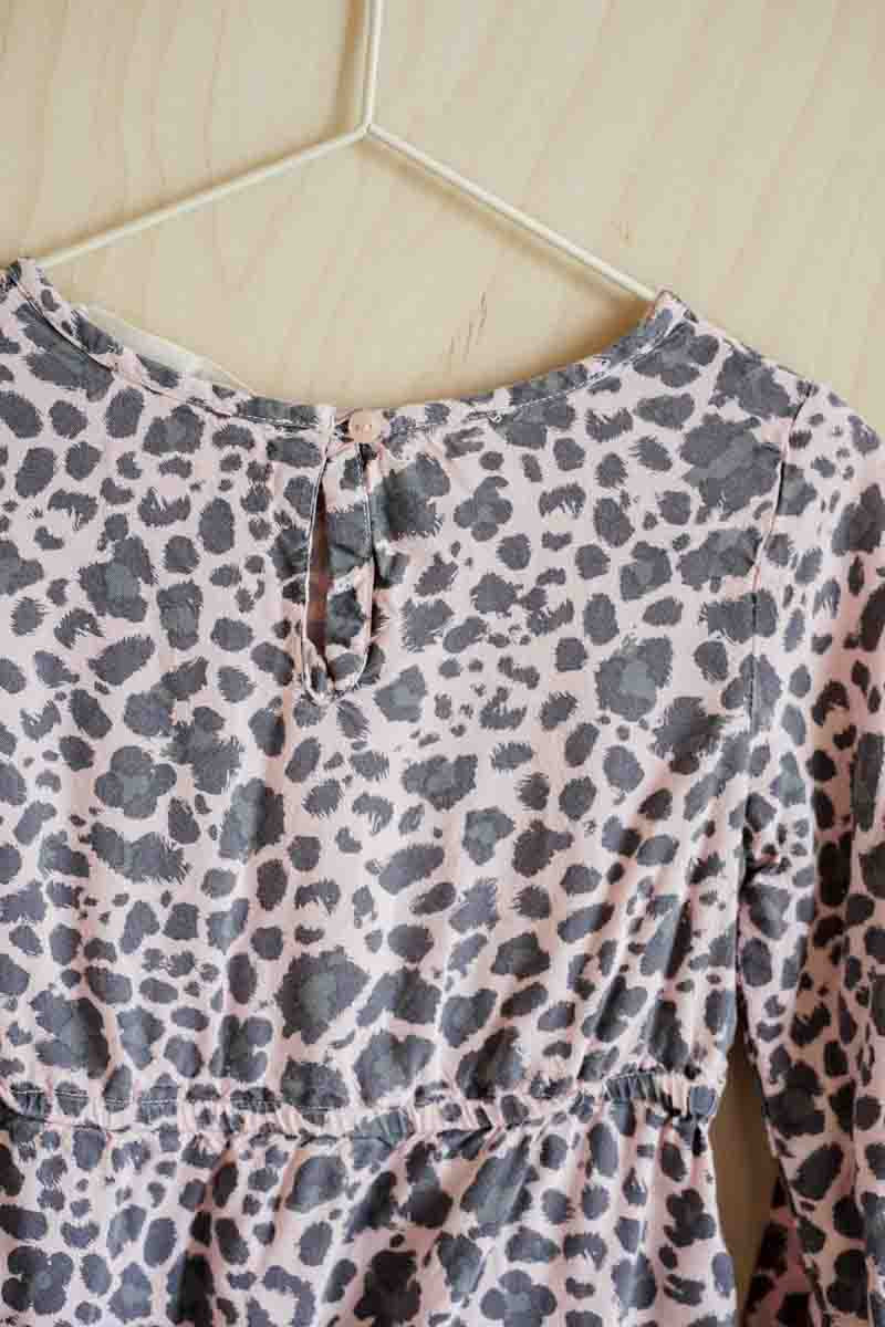 Pink Animal Print Dress: 3-4T