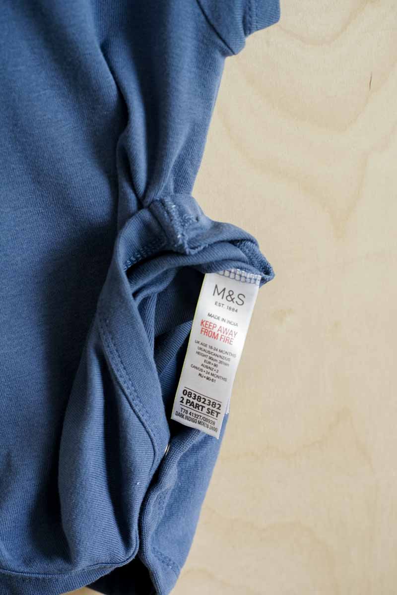 Blue Basic Bodysuit: 18-24mos