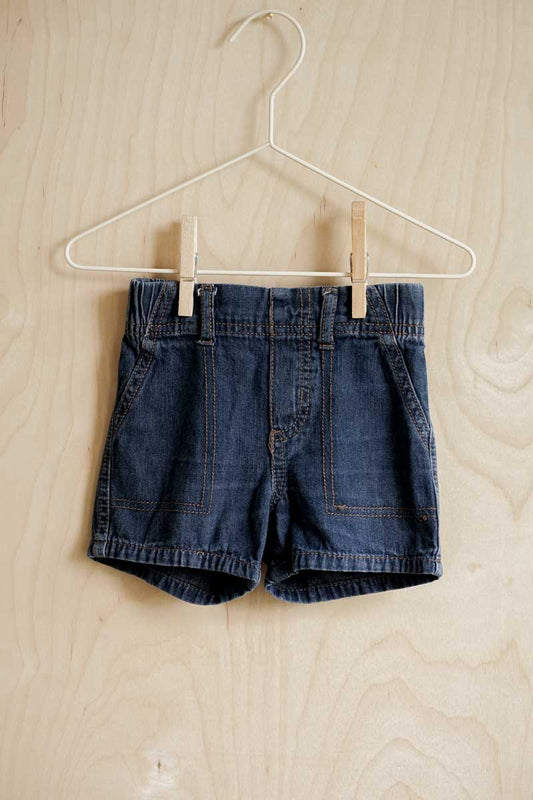 Blue Soft Denim Shorts: 12mos