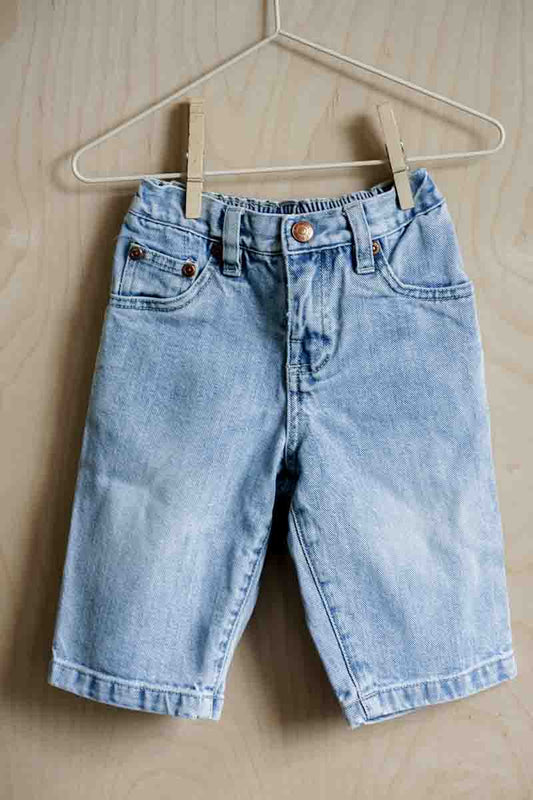 Light Blue Denim Vintage Jeans: 6-12mos