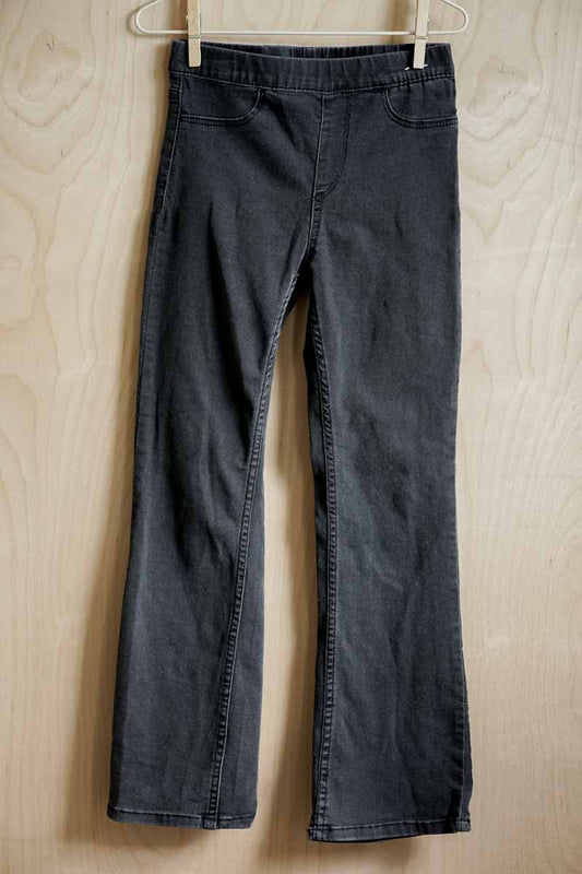 Black Flare Leg Stretchy Jeggings: 6yr