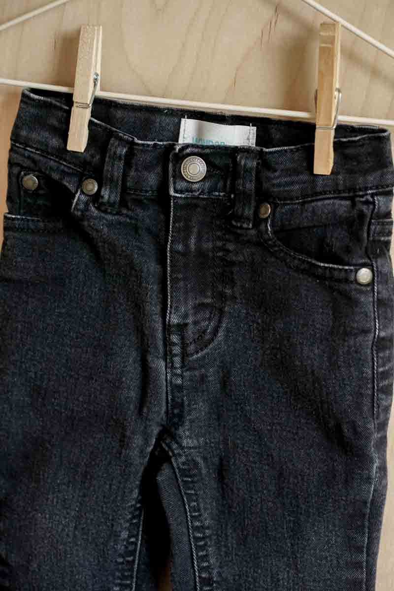 Faded Black Denim Jeans: 12mos