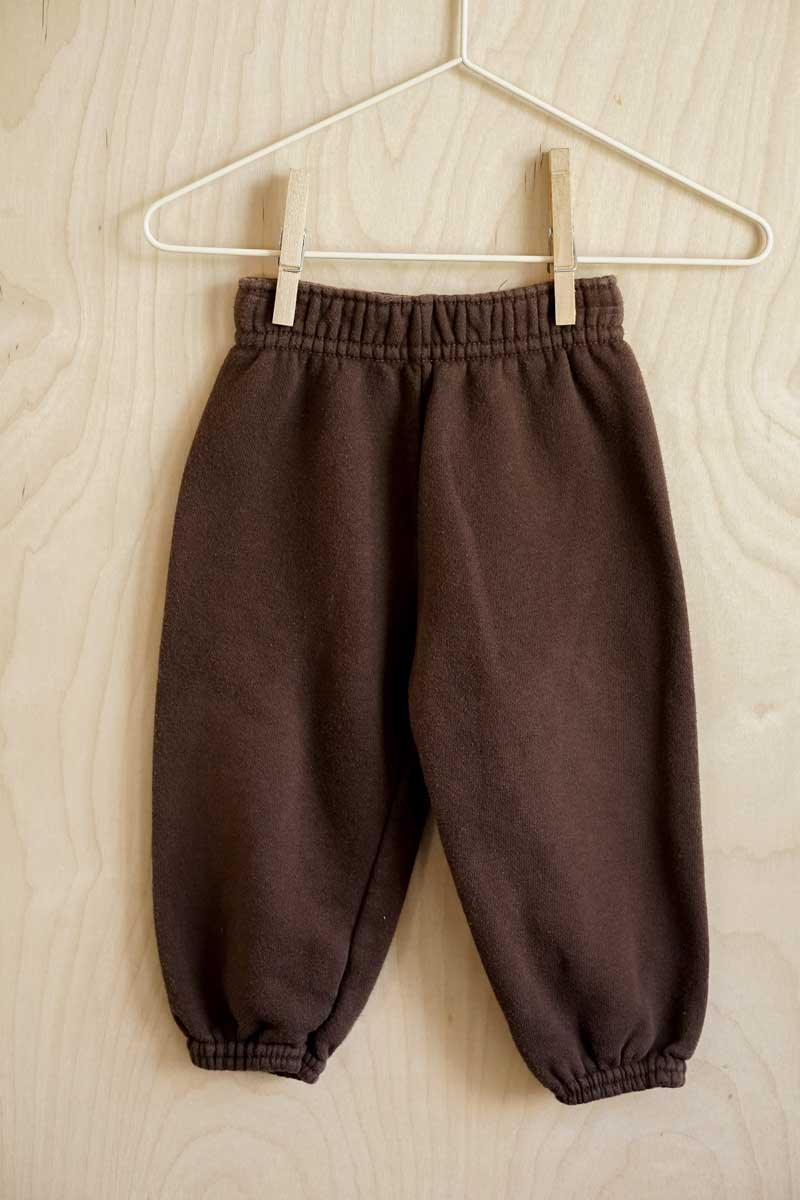 Brown Fleece Sweatpants: 12mos