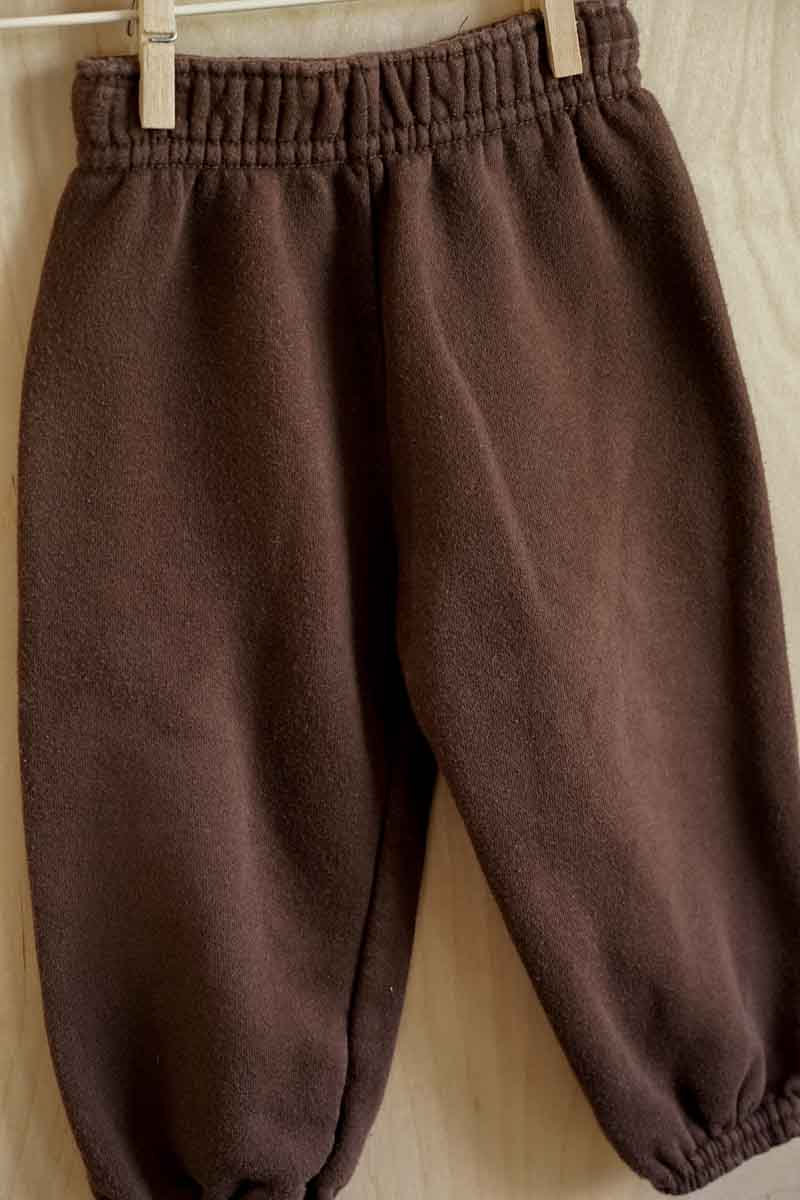 Brown Fleece Sweatpants: 12mos