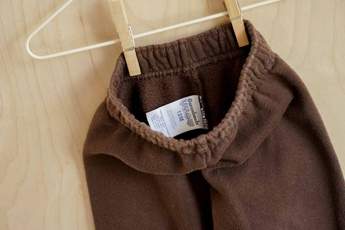 Brown Fleece Sweatpants: 12mos