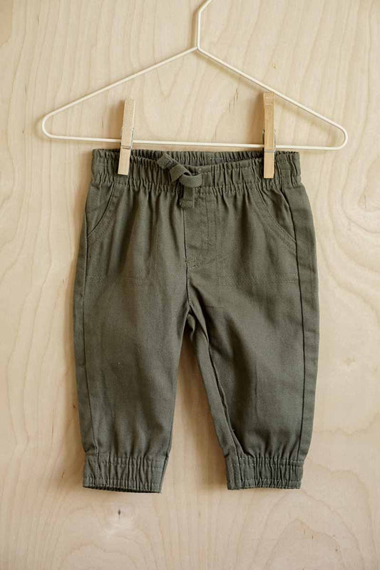 Dark Green Joggers: 3-6mos