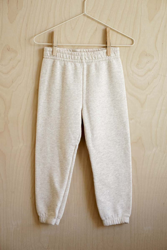 Beige Heather Fleece Sweatpants: 3T