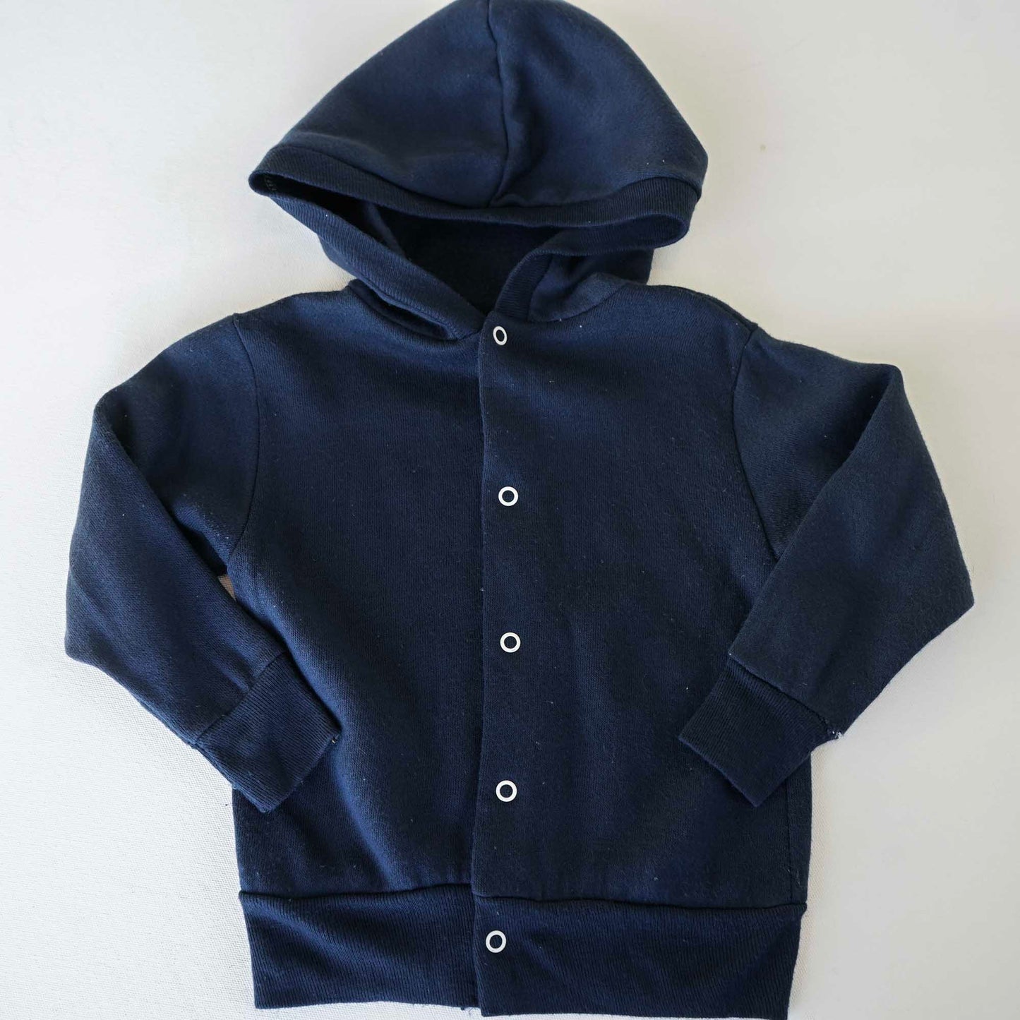 Navy Vintage Snap Hoodie: 2T