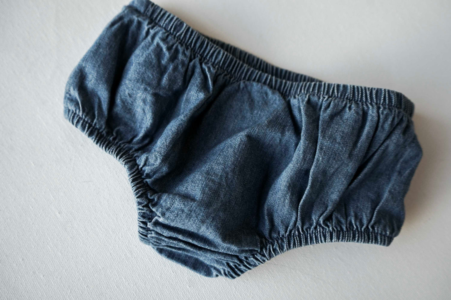 Blue Denim Bloomers: 0-3mos