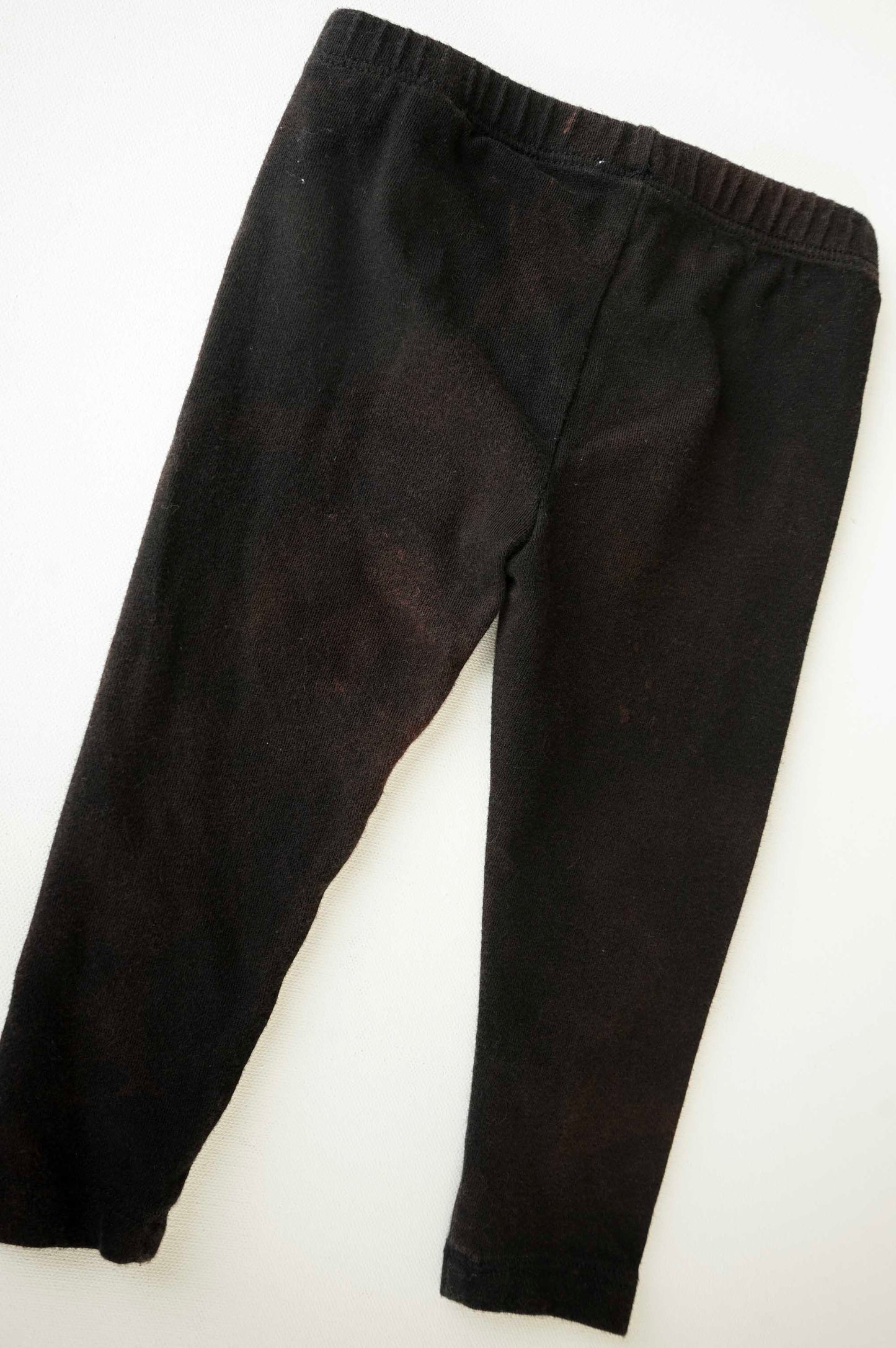 Black Bleach Distressed Leggings: 6-9mos